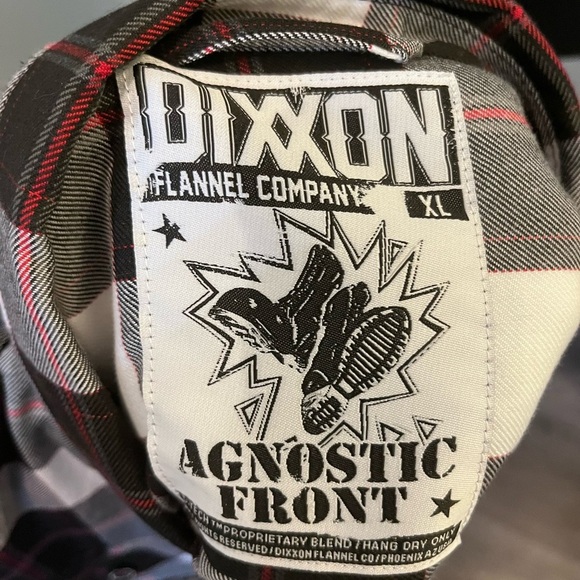 Dixxon Women's flannel. Agnostic front collaboration Size xl. Nwt - Picture 3 of 5